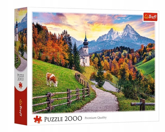 Puzzle 2000 el. Bawarskie Alpy Jesienią - Krajobraz Górski