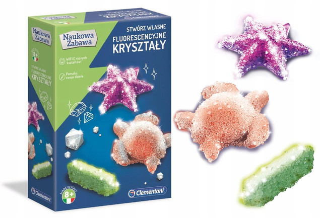 Fluorescencyjne Kryształy Stwórz Własne Kryształy Naukowa Zabawa Clementoni