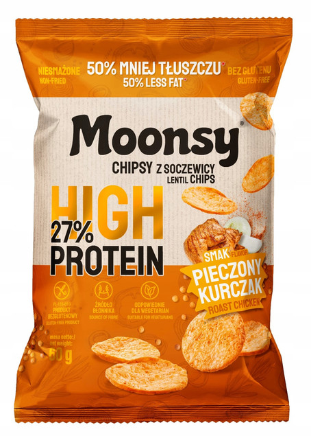 Chipsy z soczewicy pieczony kurczak High Protein 27% 60g