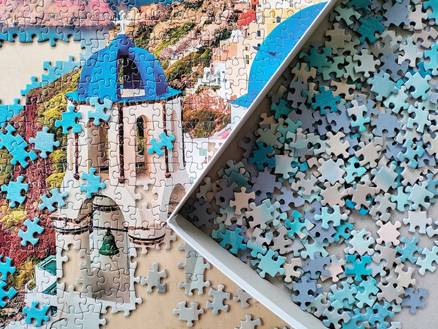 Puzzle Tactic Santorini, Grecja 1000 elementów Krajobraz Wyspy