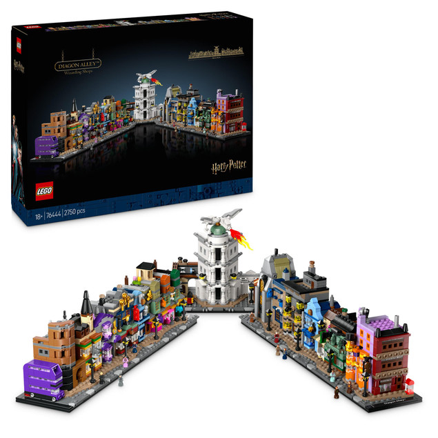 LEGO Harry Potter 76444 Sklepy na Ulicy Pokątnej Mikroskala Kolekcjonerska