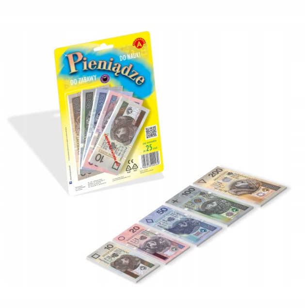 Banknoty edukacyjne Alexander 125 sztuk – nauka liczenia