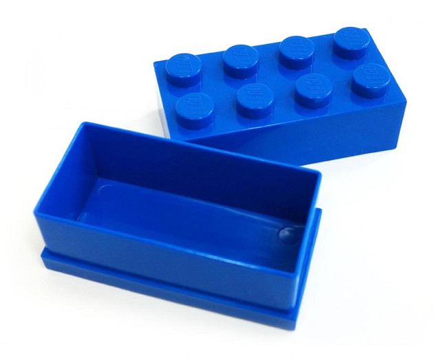 Pojemnik LEGO Mini Klocek 2x4 Niebieski – Organizer na Przekąski BPA Free
