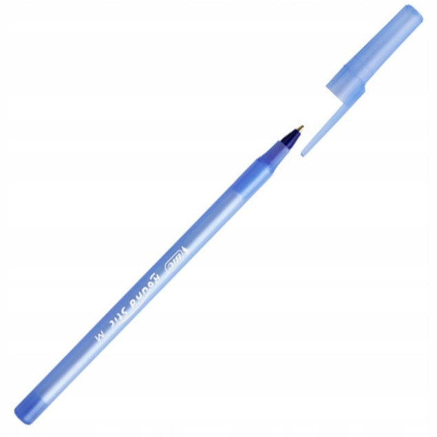 5x BIC Długopis Round Stick Szkolny Biurowy 1,0 mm NIEBIESKI 