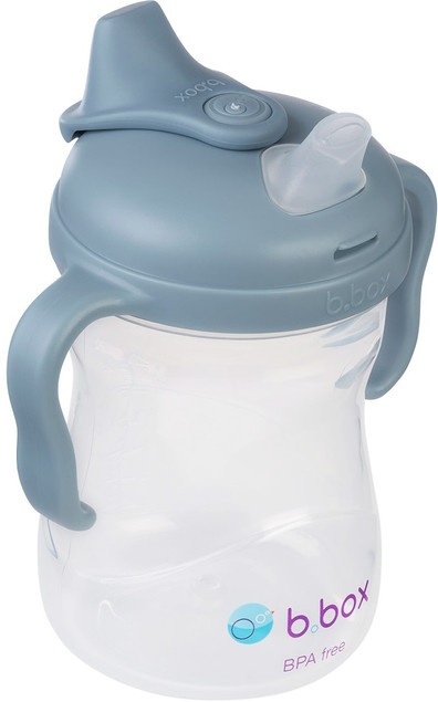 B.Box Kubek Treningowy z Miękkim Ustnikiem i Uchwytami 240 ml 4M+ Błękitny