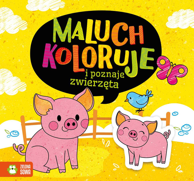 Maluch Koloruje i Poznaje Zwierzęta – Edukacyjna Kolorowanka Zielona Sowa