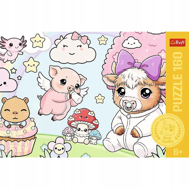 Trefl Puzzle 160 el. Zwierzaki Maluchy – Bajkowe Układanki dla Dzieci