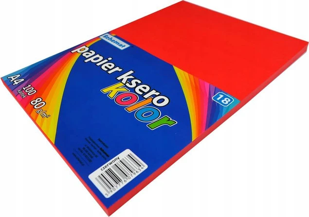 Czerwony papier biurowy Schemat A4 80g 100 arkuszy