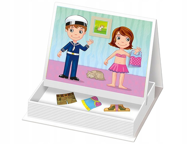 Puzzle Układanka Magnetyczna Ubranka Kostiumy 4+ Alexander 2680