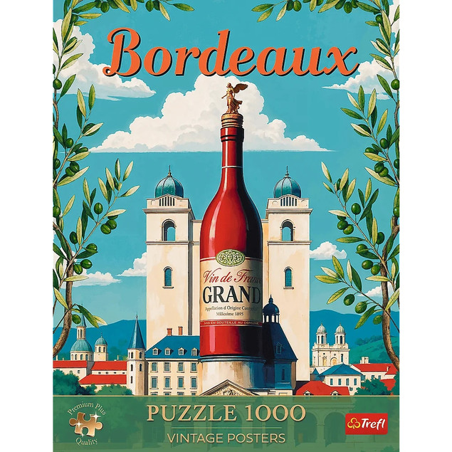Trefl Puzzle 1000 el. Premium Plus Quality Vintage Poster Bordeaux, Francja