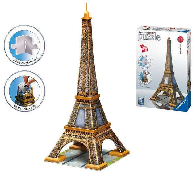 Puzzle 3D Ravensburger Wieża Eiffela 216 elementów