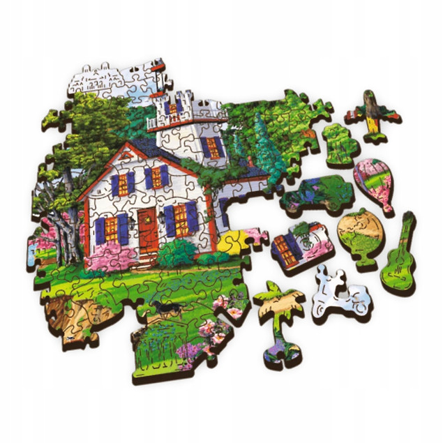 Puzzle 500 Drewniane Letnia przystań Trefl
