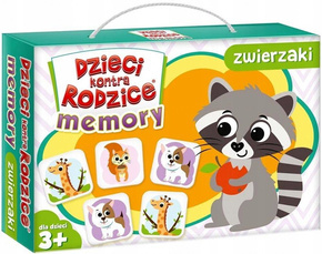 Dzieci Kontra Rodzice Memory Zwierzaki Rodzinna Gra Pamięciowa 3+ Kangur