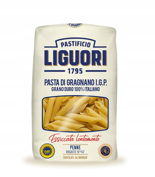 LIGUORI MAKARON WŁOSKI Z SEMOLINY RURKI PENNE RIGATE 500G