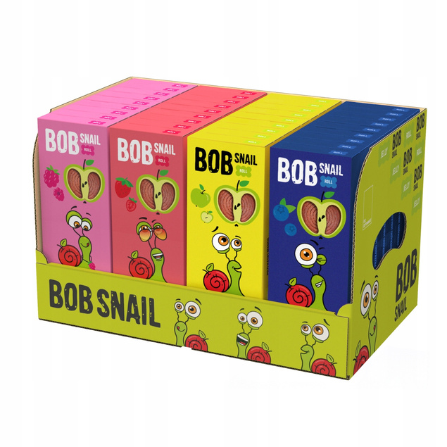 BOB SNAIL Przekąska Owocowa MIX SMAKÓW 36 x 30g Bez Cukru