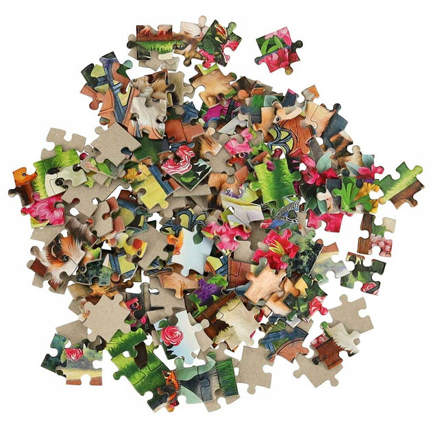 Puzzle 180 Układanka Zwierzęta Domowe W Parku Koty Psy Papugi 7+ Castor