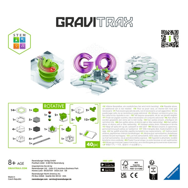 Zestaw konstrukcyjny GraviTrax GO Rotative Ravensburger 39 elementów