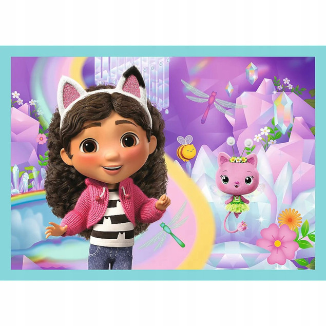 Puzzle 4w1 Koci Domek Gabi Wielka Przygoda Gabby Trefl 34670 4+