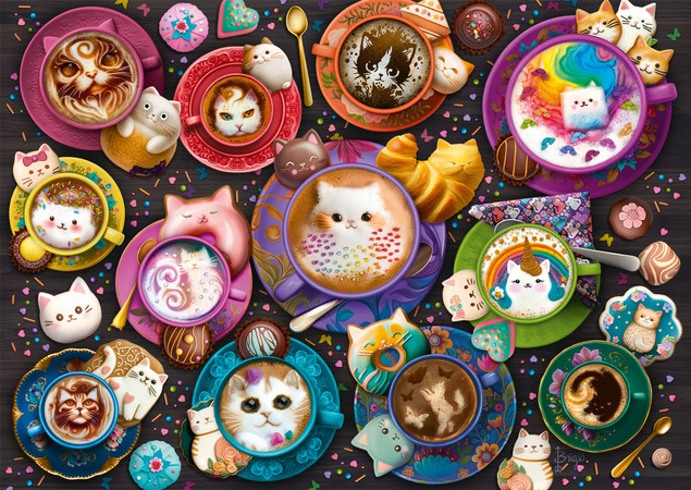 Puzzle Schmidt Spiele 500 elementów Kotppuccino - Premium Quality PQ
