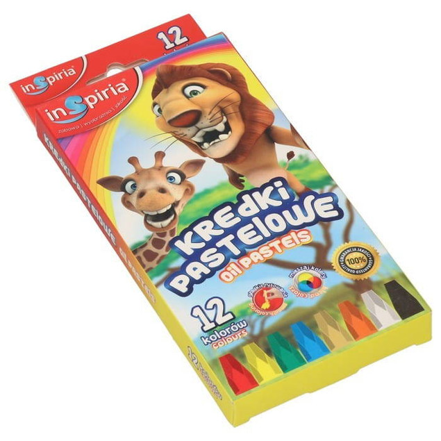 KREDKI PASTELOWE 12 KOLORY INSPIRIA