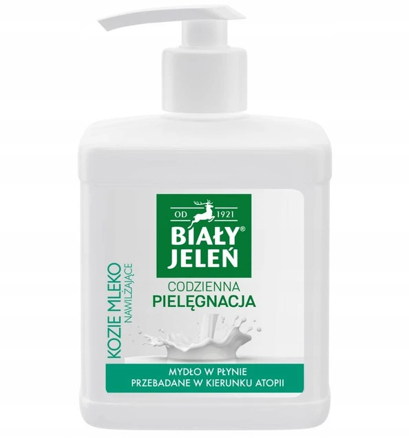 Biały Jeleń mydło w płynie kozie mleko