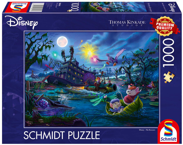 Puzzle 1000 el. THOMAS KINKADE Bernard i Bianka Disney Schmidt Premium Quality