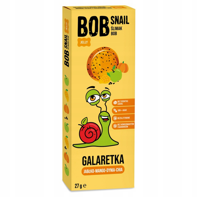 BOB SNAIL Jellies Galaretka ZESTAW 12x 27g MIX SMAKÓW Naturalna Przekąska