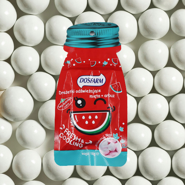Drażetki odświeżające mięta i arbuz Dosfarm 10x16g