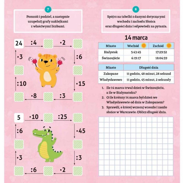 Wesoła Matematyka Ćwiczenia Z Naklejkami Klasa 3 7+ Aksjomat 3857