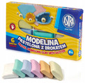 Astra Modelina Szkolna PASTELOWA Z BROKATEM 6 Kolorów