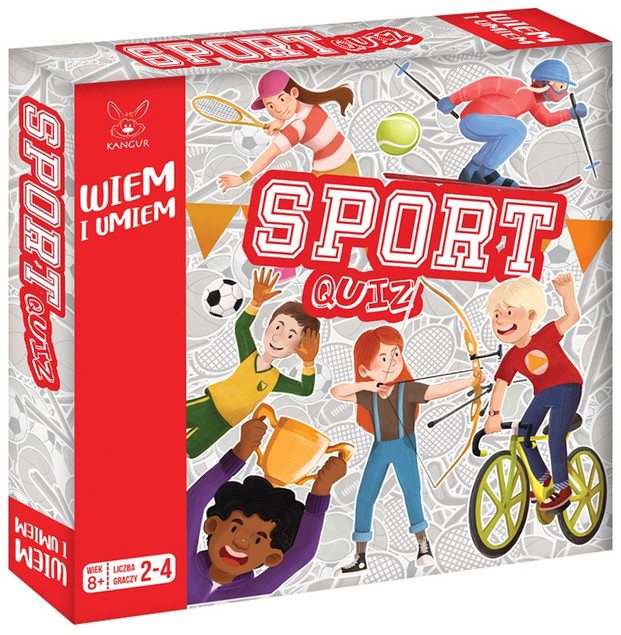 Gra Planszowa Wiem i Umiem Sport Quiz Kangur dla Dzieci 6+ Lat Rodzinna