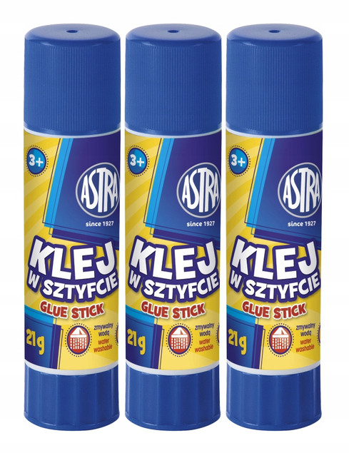 3x Astra Klej w sztyfcie 21g
