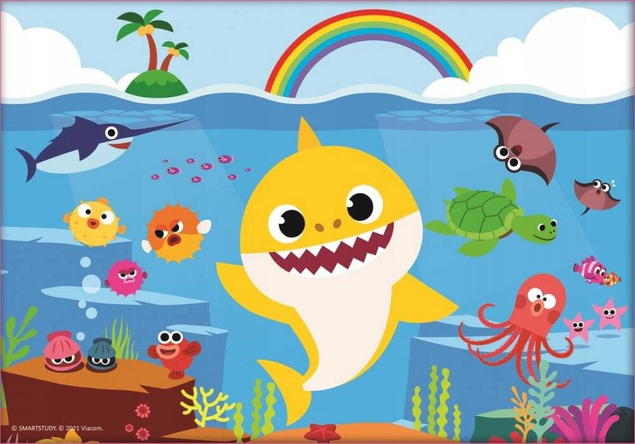 Puzzle 4w1 Układanka BABY SHARK Rodzina Rekinów 4+ Trefl 34378