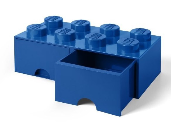 LEGO Pojemnik z Szufladami Klocek 2x4 Niebieski Organizer