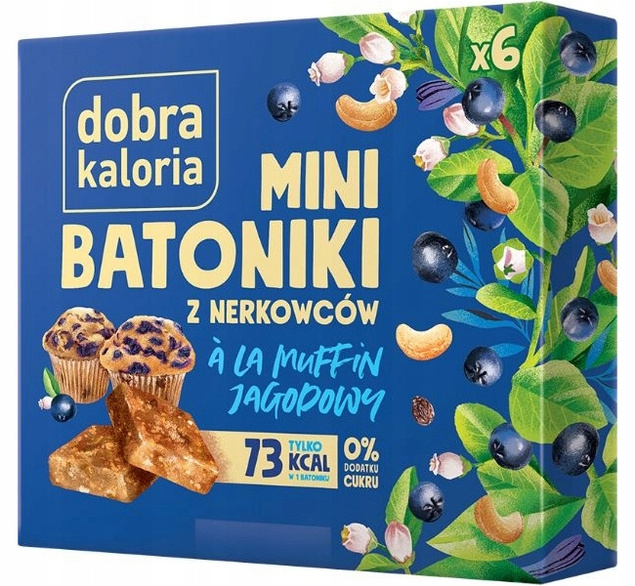 36x DOBRA KALORIA Zestaw Mini Batoników Bez Cukru Zdrowe Batony Mix Smaku