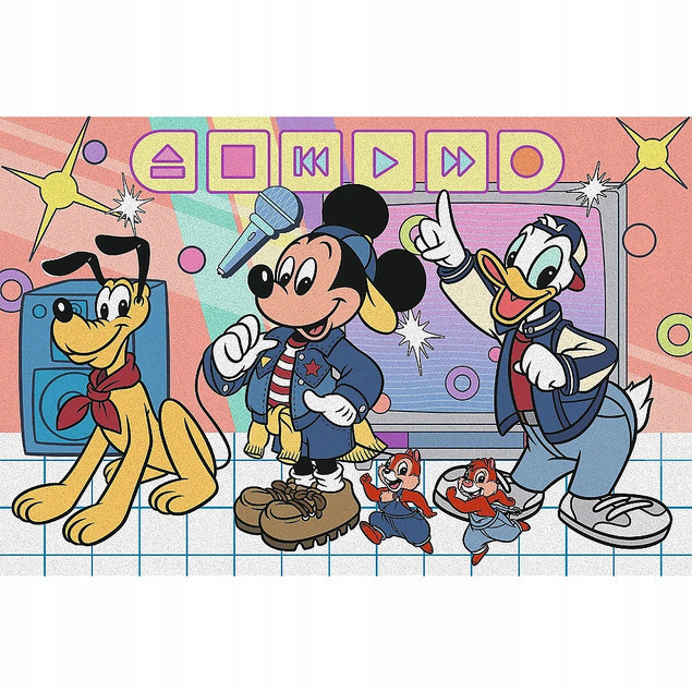 Trefl Puzzle 60 el. Myszka Mickey i Przyjaciele + Plakat