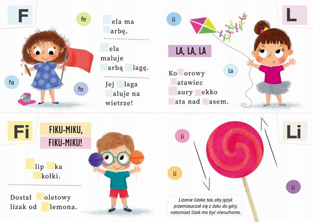 LOGOPEDIA Wesoła Nauka Ćwiczenia LOGOPEDYCZNE + Naklejki BooksAndFun