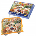 Puzzle Askato 128 elementów z Ramką Miasteczko dla Dzieci