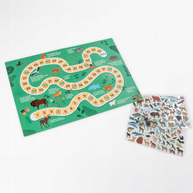 Wyklejanka Gra 2w1 Gdzie one żyją? Zwierzęta Europy mapa kreatywna Kidea