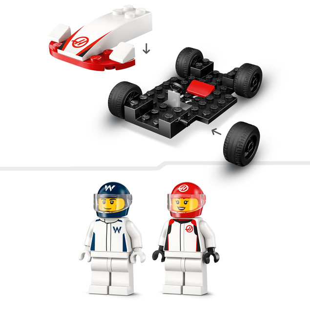 LEGO City F1 Bolidy Williams Racing i Haas F1 60464