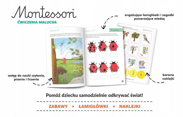 Montessori Ćwiczenia Malucha Odkrywanie Świata 2+ Kapitan Nauka