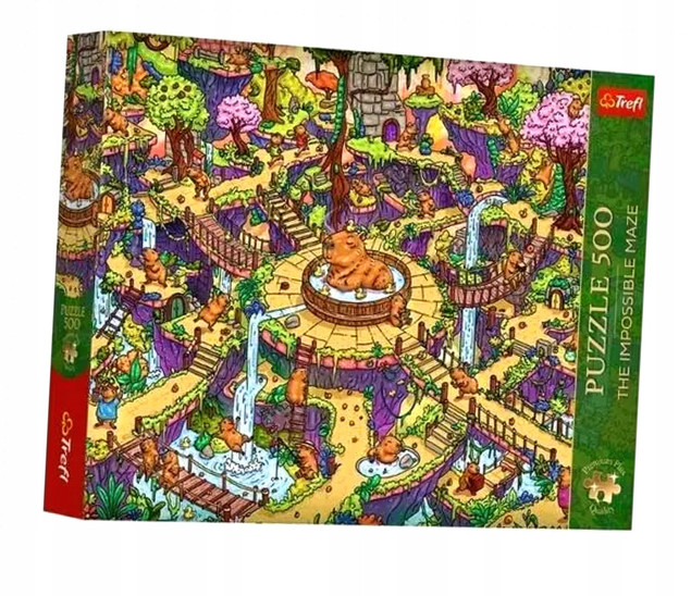 Puzzle Trefl 500 elementów Premium The Impossible Maze Kapibary Labirynt