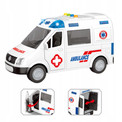 INTERAKTYWNY AMBULANS KARETKA POGOTOWIE 1:16 DŹWIĘK ŚWIATŁO OTWIERANE DRZWI