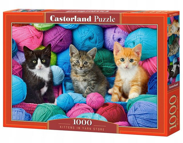 Puzzle 1000 Układanka Kot KOTKI Małe Koty Kotek Wełna Słodkie 9+ Castorland
