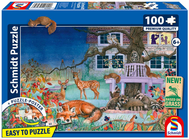 Puzzle Schmidt 100 el. Zwierzęta Nocą Ekologiczne PQ