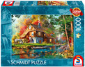 Puzzle Schmidt Spiele 1000 el. Młyn Wodny Piękną Jesienią PQ