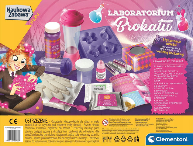 Naukowa Zabawa Laboratorium Brokatu Clementoni