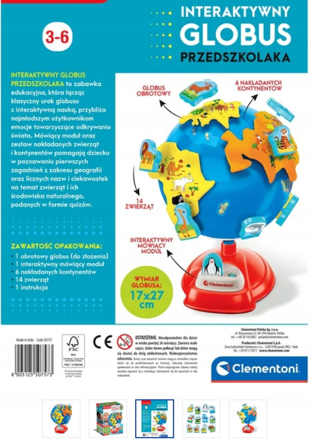 Clementoni Interaktywny globus przedszkolaka 50757
