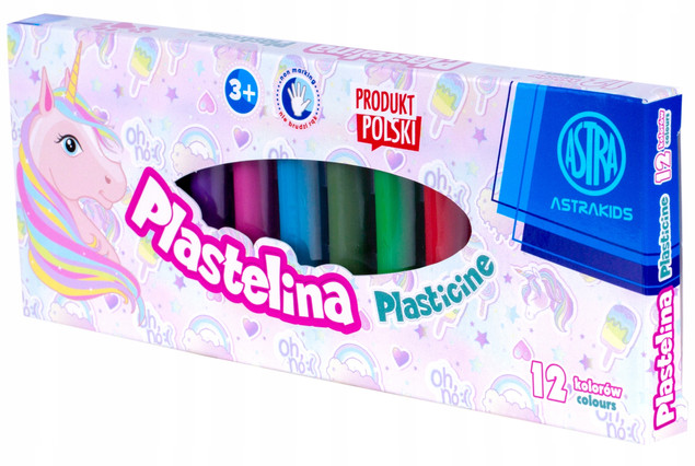 Plastelina Jednorożec 12 kolorów ASTRA