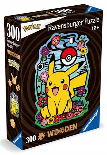 Puzzle Ravensburger 300 elementów 120007616 Drewniane puzzle Pikachu 300 elementów